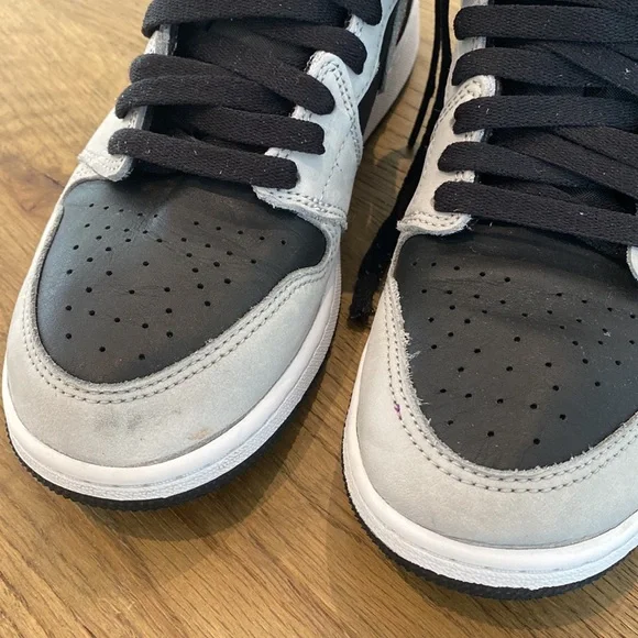 Nike Air Jordan sneakers, Gray/Black, pre-owned, Size Youth US 7 - Picture 2 of 14